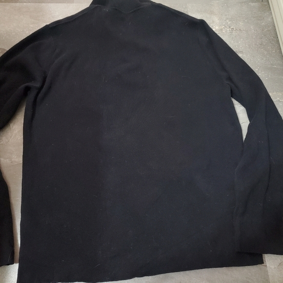 Zegna Sport Men's Quarter Zip Black Ribbed Stretchy Long Sleeves Sweater. XL. - Picture 4 of 15